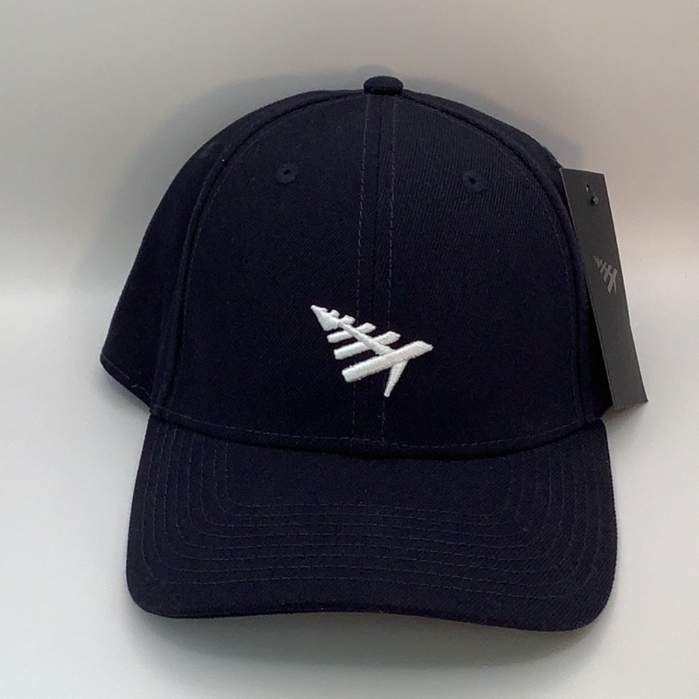 NWOT Paper Planes Dark Blue Icon II Dad Twill Adjustable Hat w/White Logo Cap
